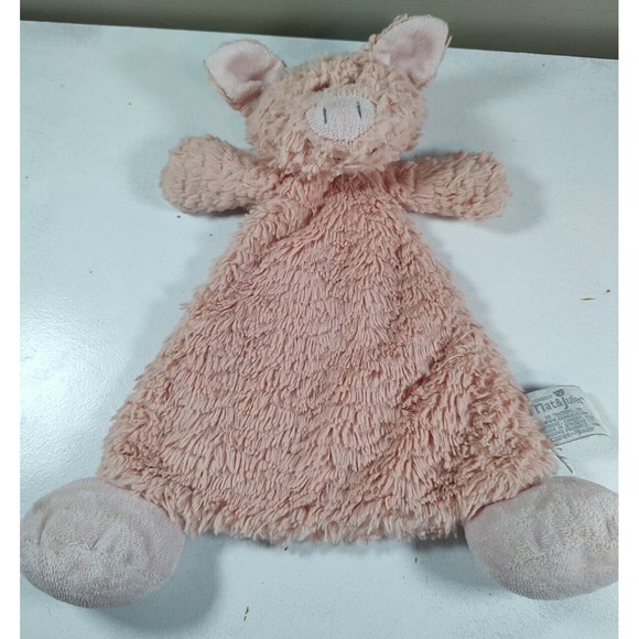 Nat & Jules Puddler Pig Rattle Security Blanket Baby Lovey Toy - Picture 1 of 8